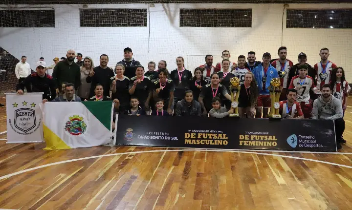 Pesque e Pague Civa e União Tupanciense ACERTS se consagram campeões do Municipal de Futsal de Capão Bonito do Sul